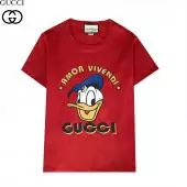 gucci t shirt tennis unisex donald duck mode rouge